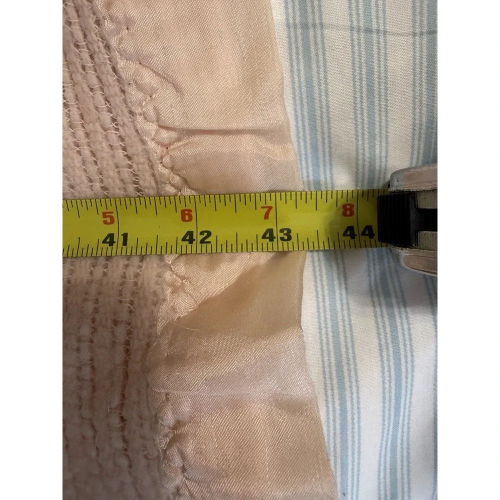 Vintage Weave Thermal Blanket Light Pink Satin Bound Edge Acrylic 74